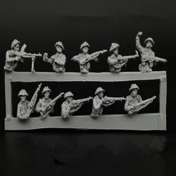 1/72 Scale Die-Cast Resin Figure Model  British Infantry  in the Trench Unassembled Unpainted Free Shipping