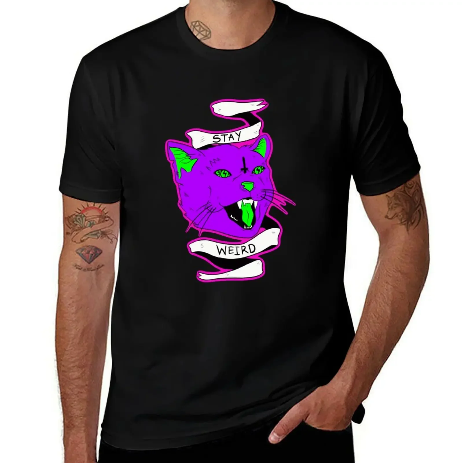 

stay weird T-Shirt quick drying sweat shirts graphic outfits for men