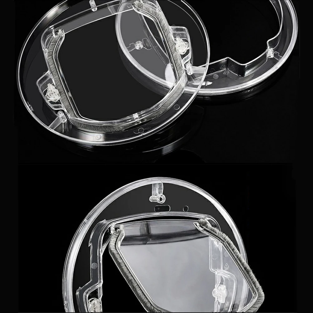 

Transparent Pet Entry Exit Door Cat Safe Hole Durable Acrylic Smooth Surface Scratch Resistant For Cats Kittens White