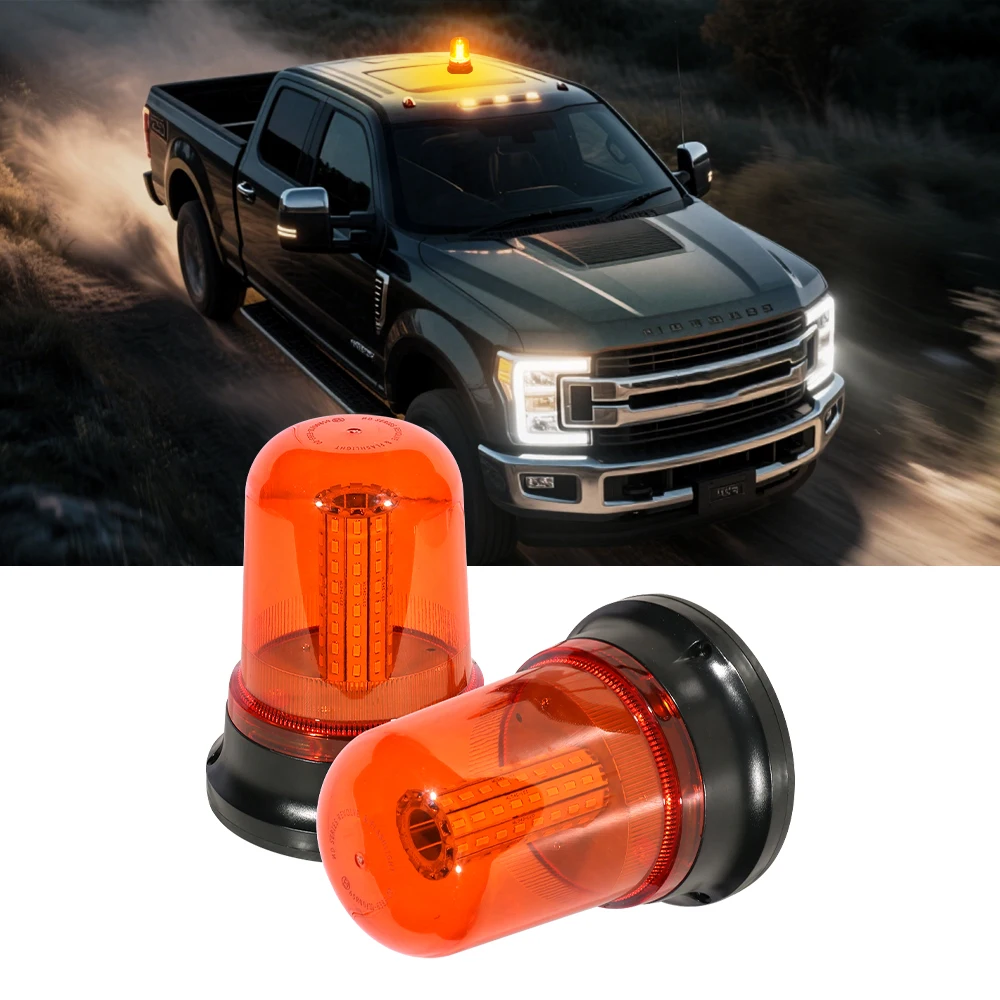 

Super Bright LED Strobe 13 Mode Cars Amber Beacon Roof Lights Emergency Flashing Strobe Warning for Trucks Tractors Golf Carts