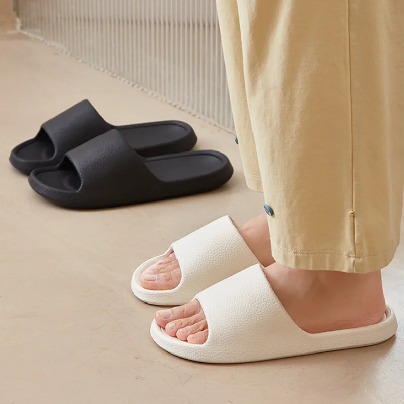 2024 Fashion Women Slippers Summer Flat Sandals Lightweight EVA Home Bathroom Slippers Massage Couples Indoor Slides Shower Shoe image 3