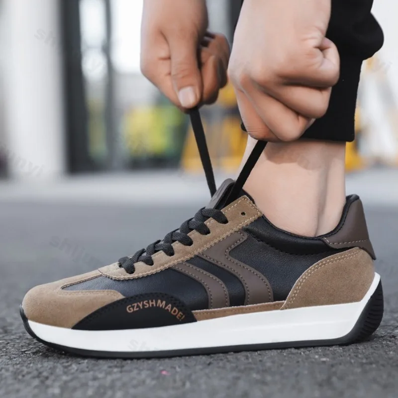 

Autumn 2025 New Retro Design Low Top Casual Sports Shoes for Men Fashion Trend Versatile Comfortable Non Slip Platform sneakers