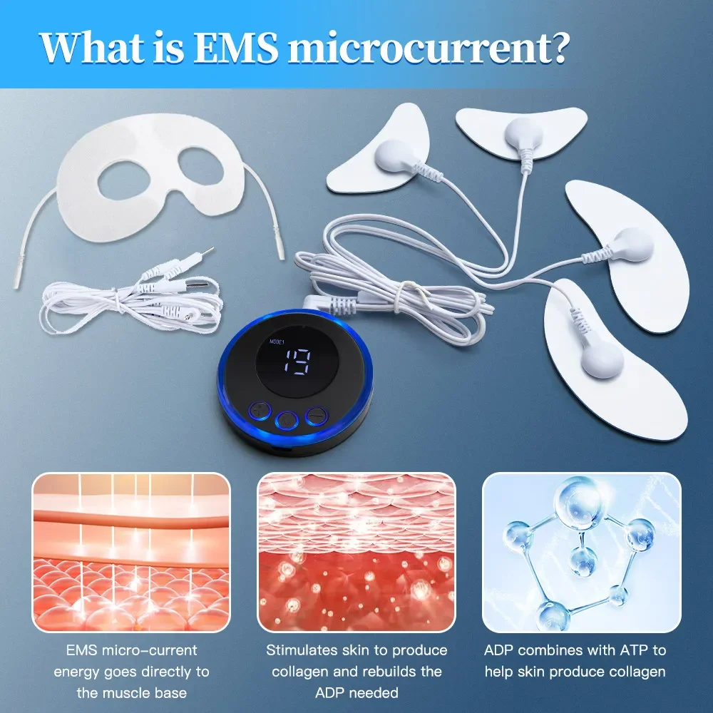 EMS Facial Massager Eye Face Lift Skin Tightening Anti-Wrinkle V-Shaped Face Muscle Stimulator Beauty Devic