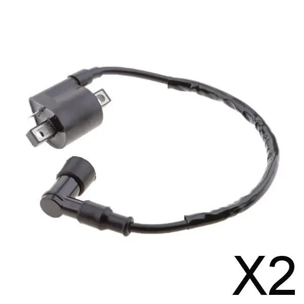 2xBlack Ignition Coil for Scrambler 500 ATV 1997-2003