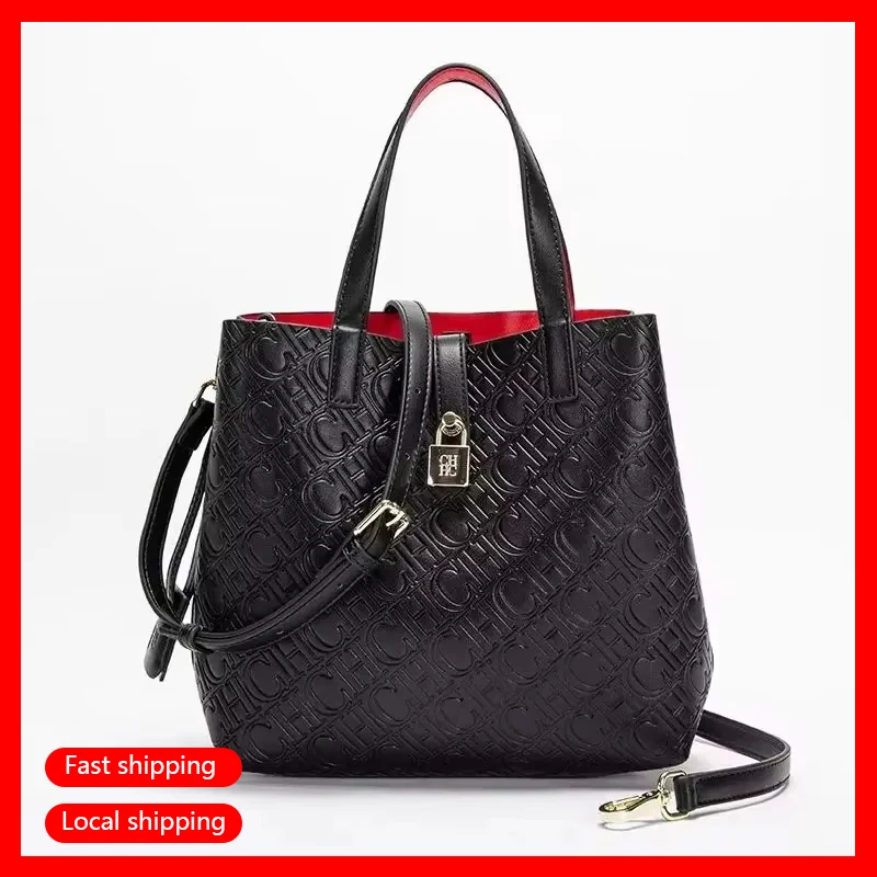 

CH Superior Sense of Pure Colour Letter Printing Design Large Capacity Ladies Crossbody Bag High QualityTemperament Tote Bag