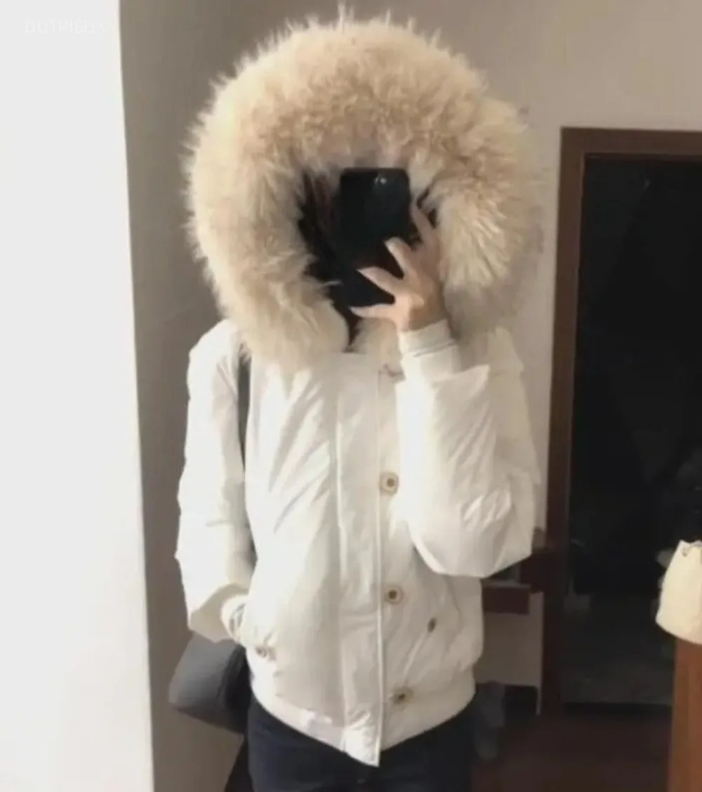New Fur Collar Hooded Coats & Jackets Zipper Single Breasted Abrigos Mujer Winter Cotton Jacket Woman All-match Outerwears