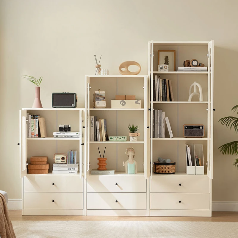 Design White Shelf Rack Storage Read Furniture Living Room Display Cabinet Cube Organizer Estanteria Habitacion Magazine Stand