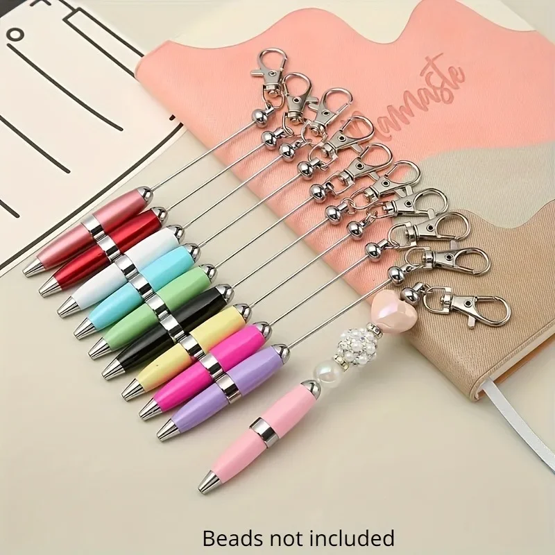 1pc Bead Mini Pen Office Student Portable Pocket Pen Bead Metal Ballpoint Pen Suitable