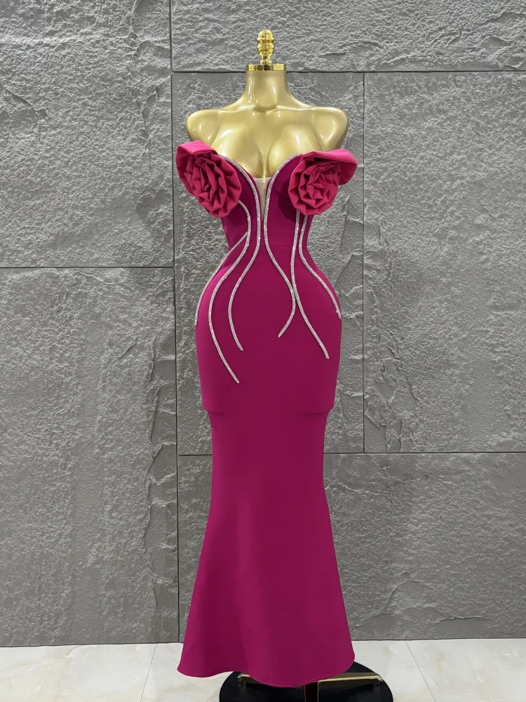 

Женское сексуальное роскошное блестящее бандажное платье с бисером, 2025, облегающее платье с длинными рукавами для вечеринок знаменитостей, элегантные вечерние клубные платья для вечеринок