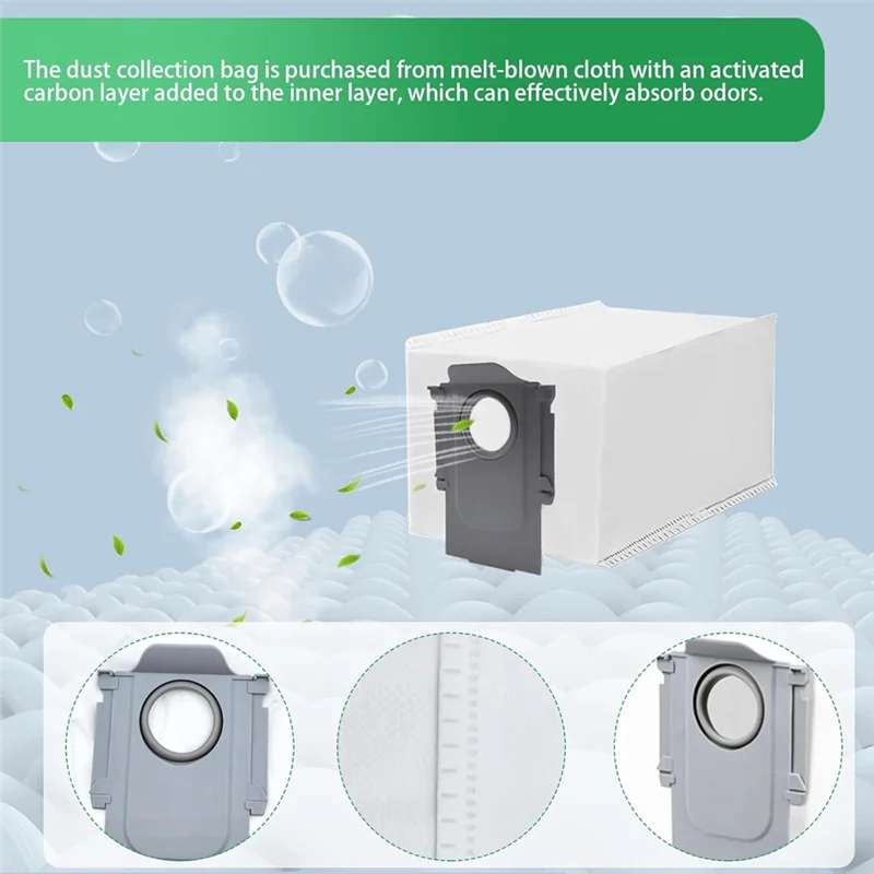 A006-Para Roborock Qrevo Curv Aspirador de pó Peças de reposição Escova lateral principal Filtro Hepa Mop Pano Sacos de pó