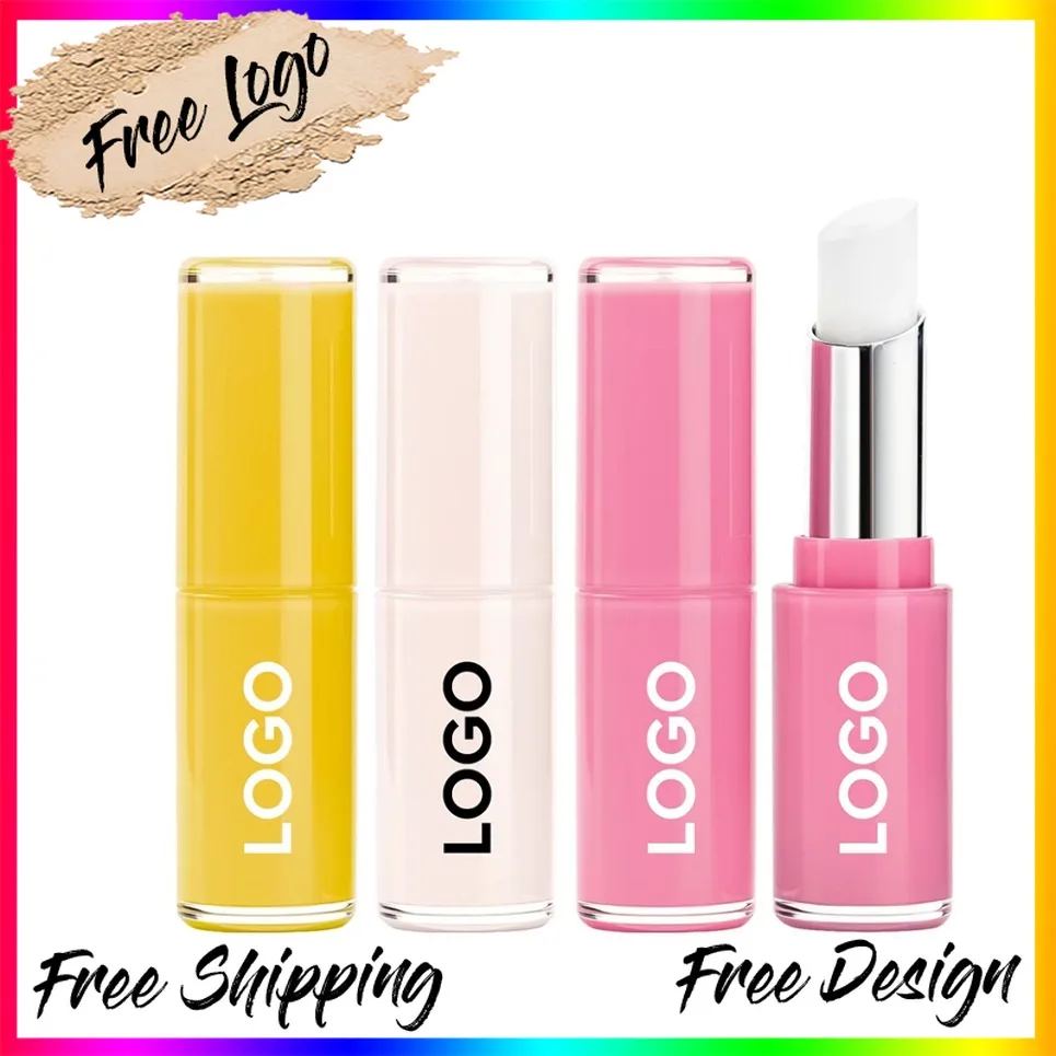Transparent Shell Tube Lipstick Hydrating Lip Balm Private Label Lip Care Lipbalm Stick Vegan Makeup Custom Logo Wholesale