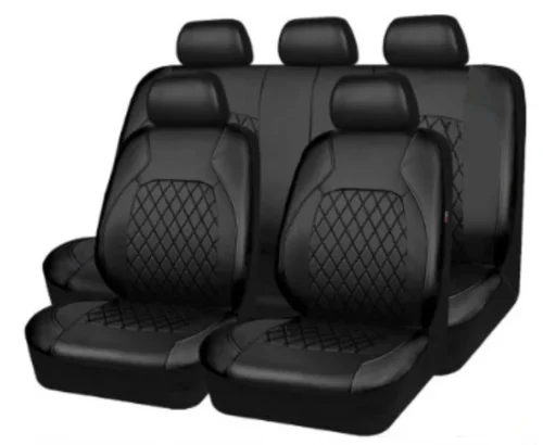 Imagen 2 del producto Fundas universales para asientos de coche de cuero PU, compatibles con Airbag, accesorios interiores de coche, juego completo de cojín delantero/trasero/completo