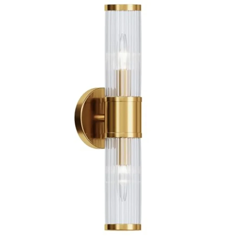 

Bathroom Light Fixtures - Gold Wall Sconce Wall Lighting Modern Vanity Light Fixture with Glass Shade for Bath Mirror Bedroom L