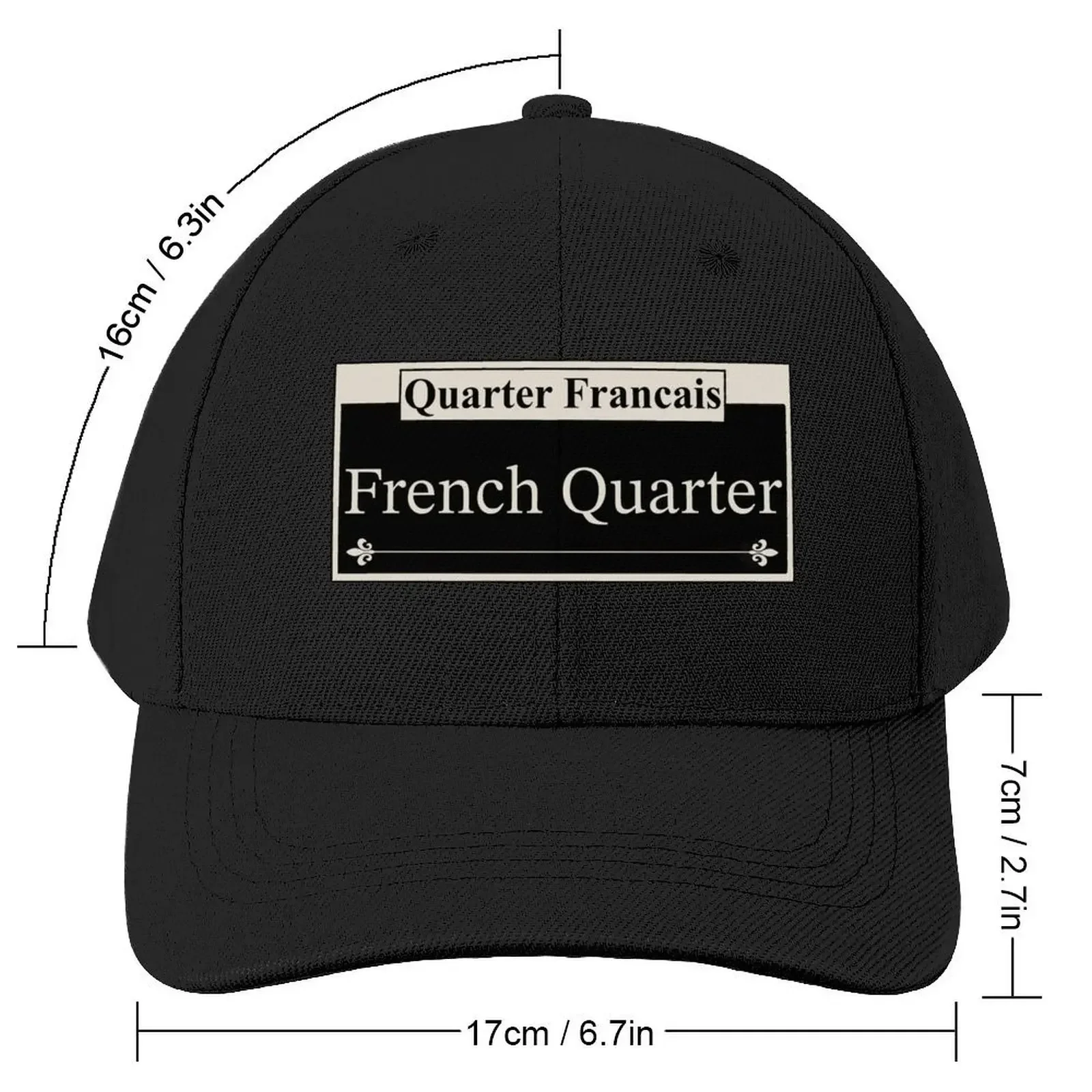 French Quarter Sign Baseball Cap hard hat Golf Hat Man Ladies Men's