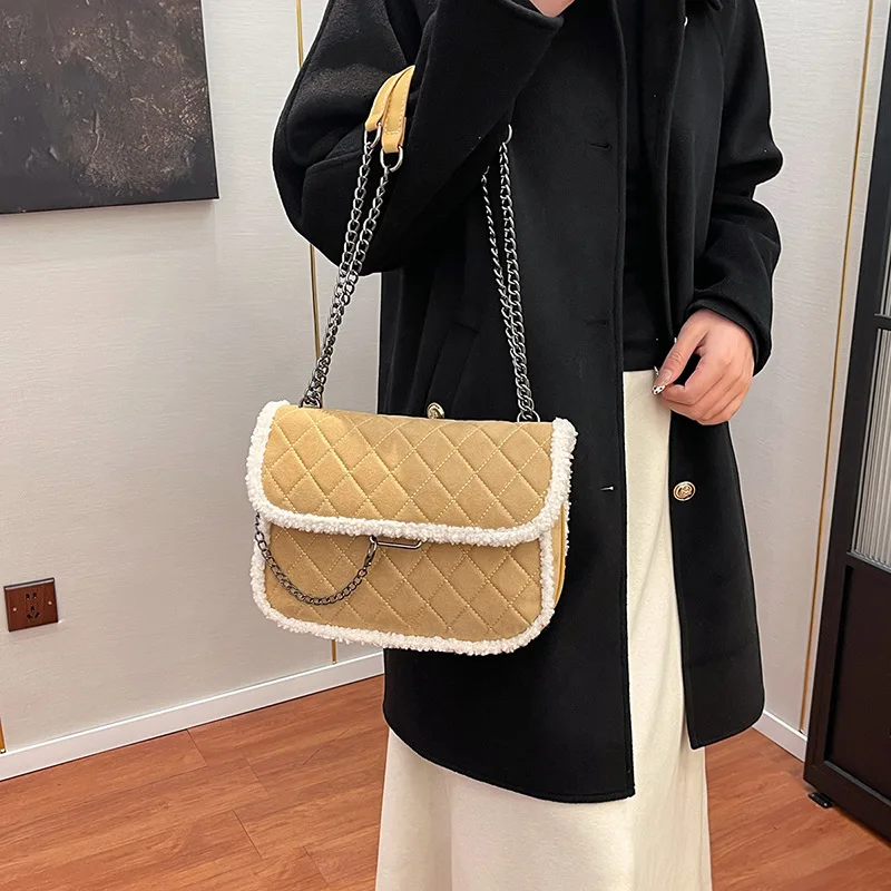 

2025 New Niche Design Large-capacity Matte Chain Bag Women's Diamond Single Shoulder Crossbody Stray Bag