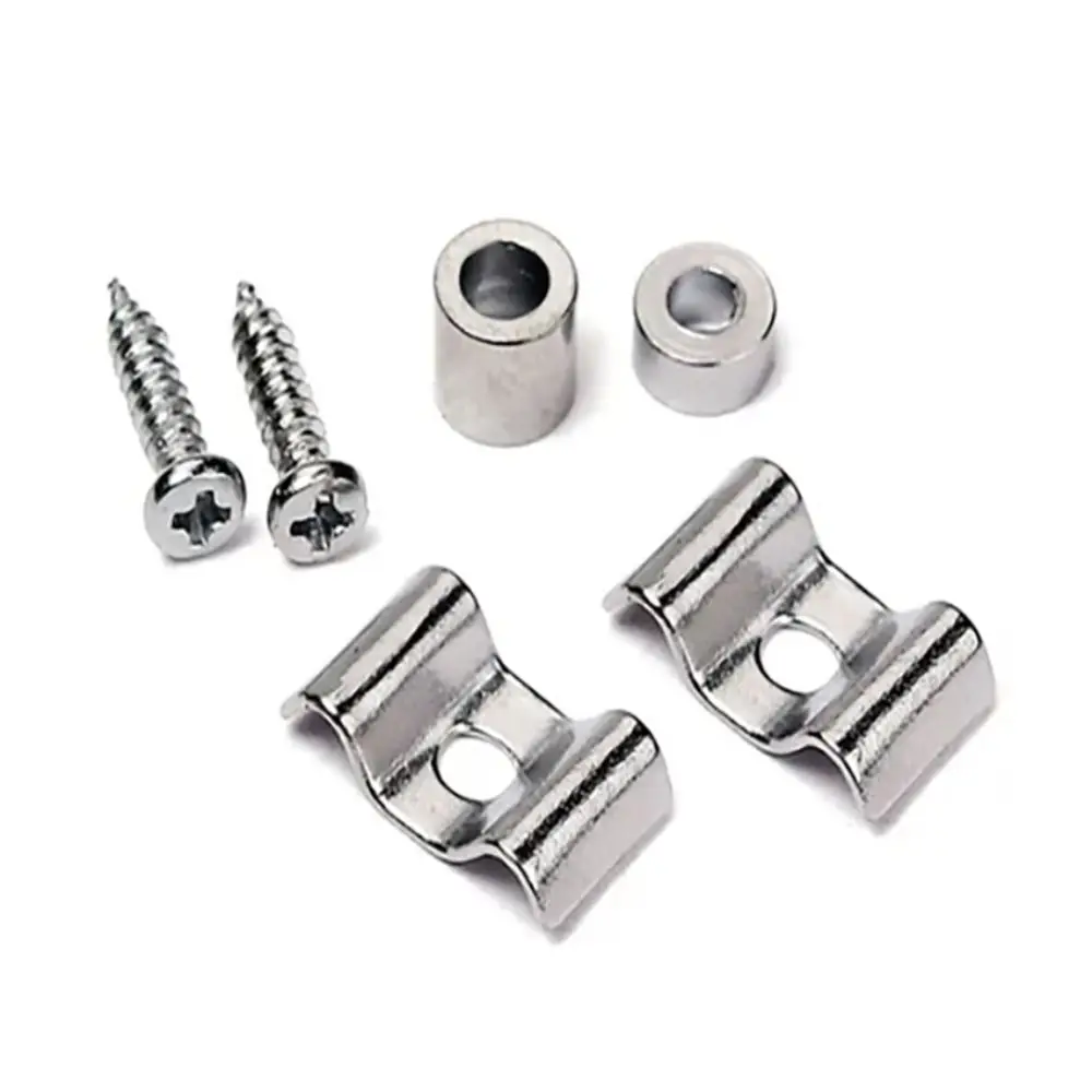 Acessórios guitarra elétrica corda buck guia de guitarra prateado/preto/dourado retentor de cordas de guitarra com parafusos de metal