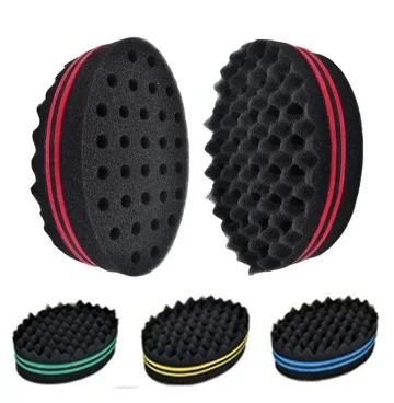 1pcs Double Sides Magic Twist Hair Brush Sponge for Natural Hair Hair Curl Afro Coil Wave Dreads Sponge Brush