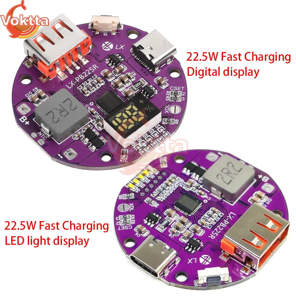 22.5W Fast Charging Module Power Bank Charger Board Full Protocol Bidirectional PD3.0 PD2.0 QC4 QC3.0 QC2.0 AFCFCP SCP PE1.1