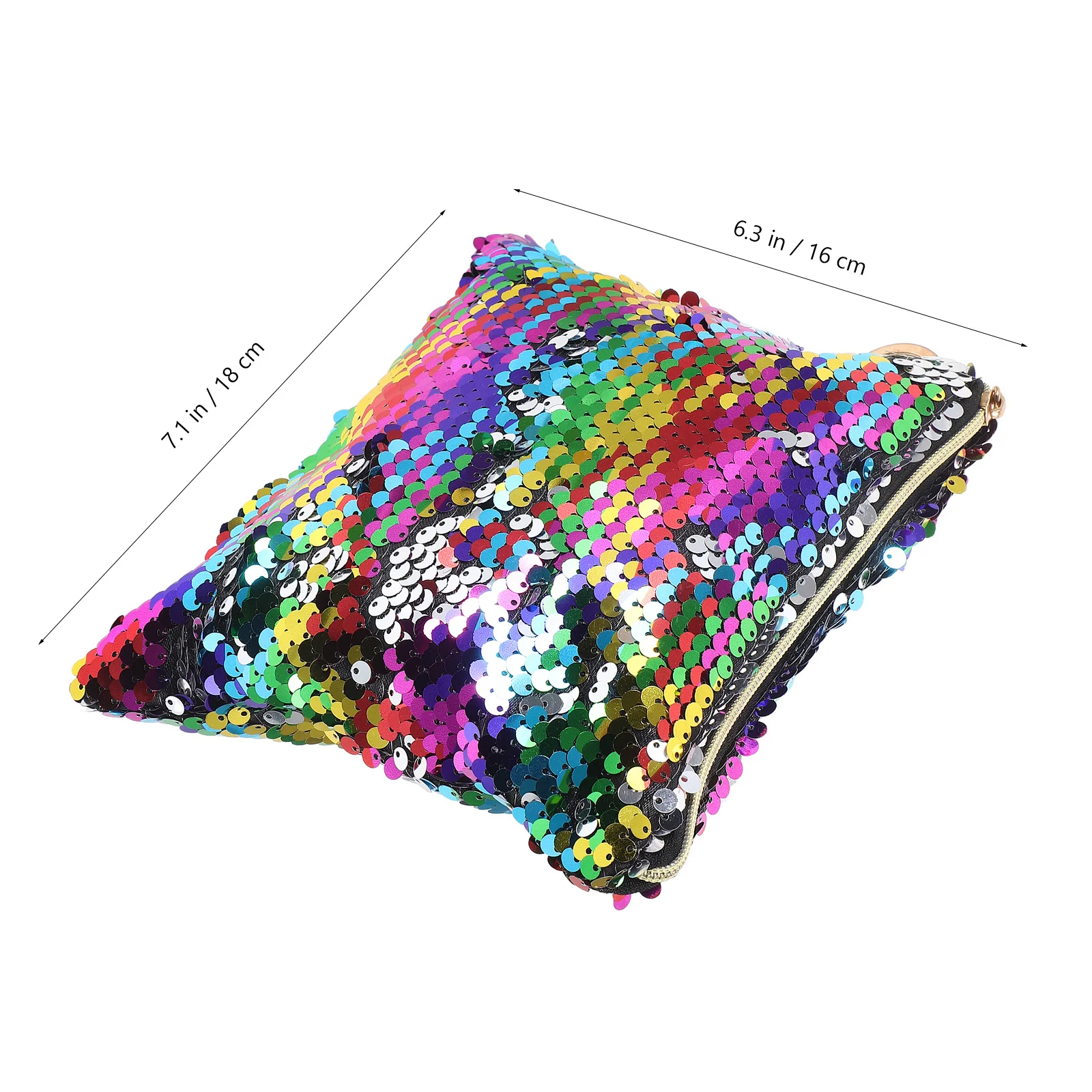 

Sequins Pencil Bag Purple Plus Light Green Makeup Bag Coin Purse Multifunctional Stylish Storage for Travel