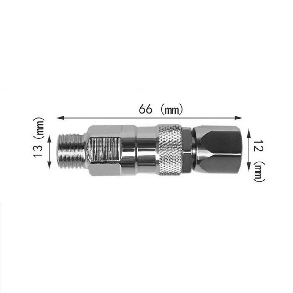 

Home Swivel Joint 6.6*1.2*1.3cm 93g Stainless Steel 1/4-Inch 360 Degree Rotation Accessories Airless Connector