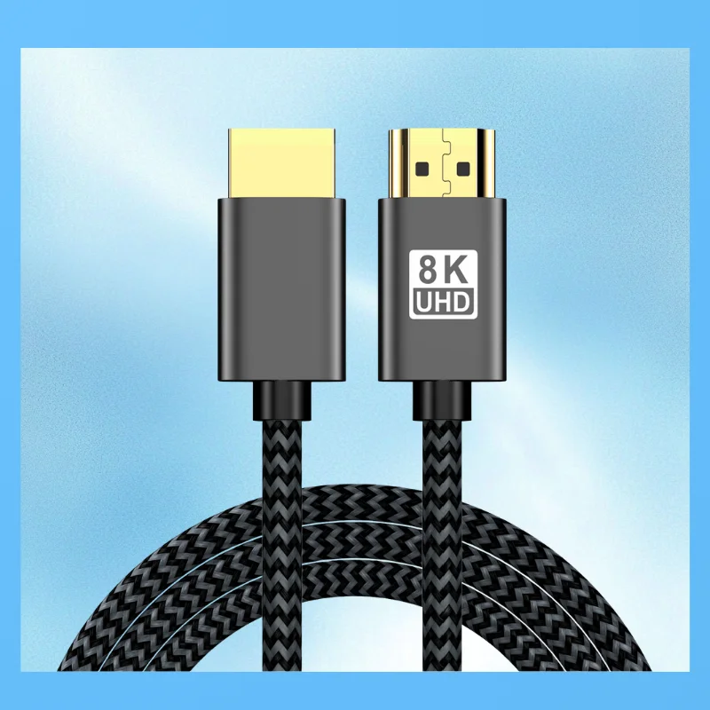 High Speed HDMI 2.1 Cable 8K60Hz 4K240Hz Slim Woven Cord for Laptop TV Monitor PS5