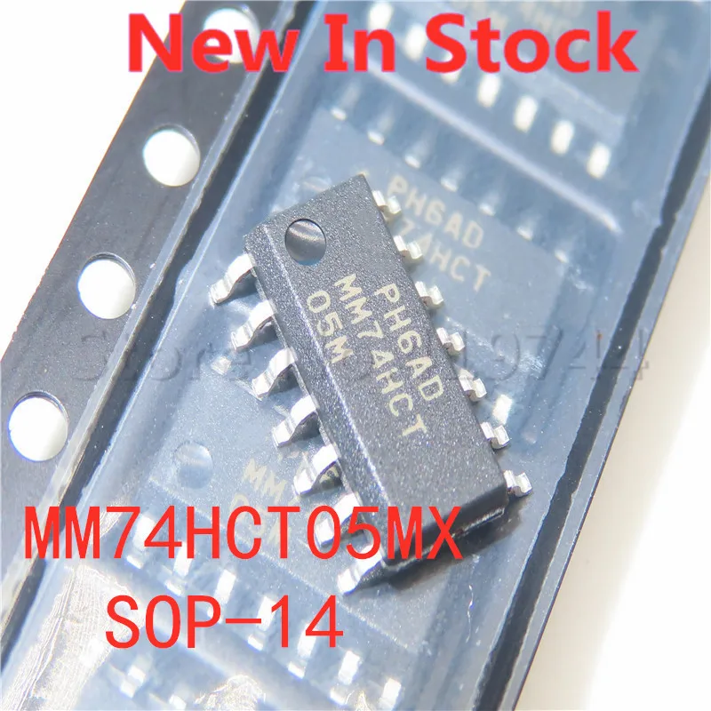 10PCS/LOT MM74HCT05MX MM74HCT05M 74HCT05 SOP-14 SMD logic chip  In Stock NEW original IC