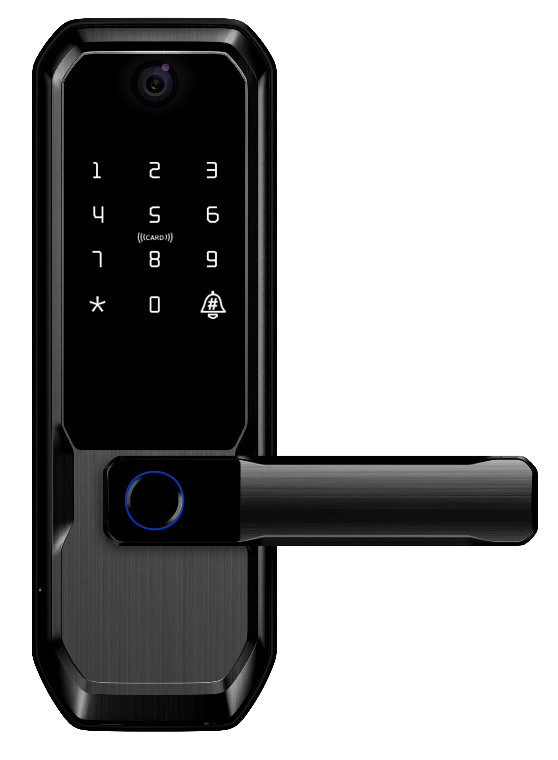 Home Smart Door Lock for Wooden Interior Door with Fingerprint Password Face Recognition