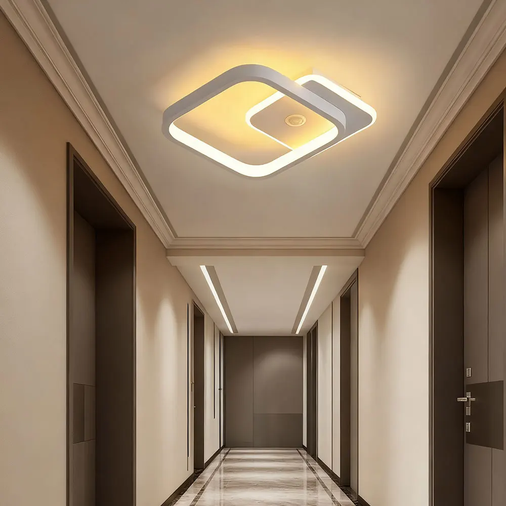 Energy Saving Smart Ceiling Light Human Body Sensor Auto on Off 85-265V for Corridor Hallway Entrance Balcony Lighting Fixture