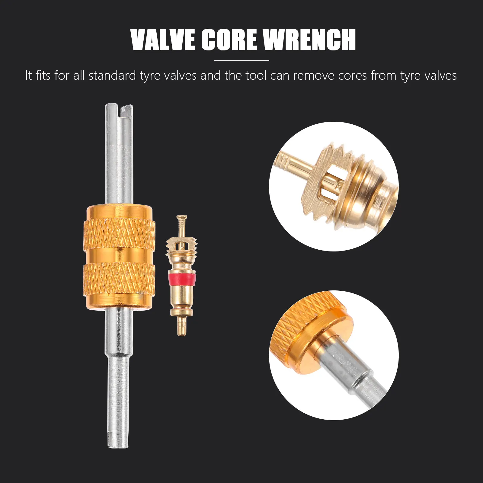 

Tire Valve Remover Wrench for Car Motorcycle Bicycle ATV Tire Repair Core Removal Tool Tools Core Removal Fine Workmanship