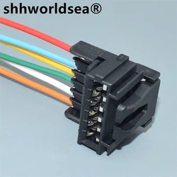 shhworldsea 6pin socket rear lamp 7701477989 for Renault Clio II rear light wiring loom repair plug 1998 to 2000
