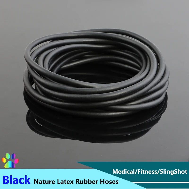 

1~10m Black Nature Latex Rubber Hose High Resilient Surgical Medical Tube Speargun Band Slingshot Catapult Tube Tension Belt