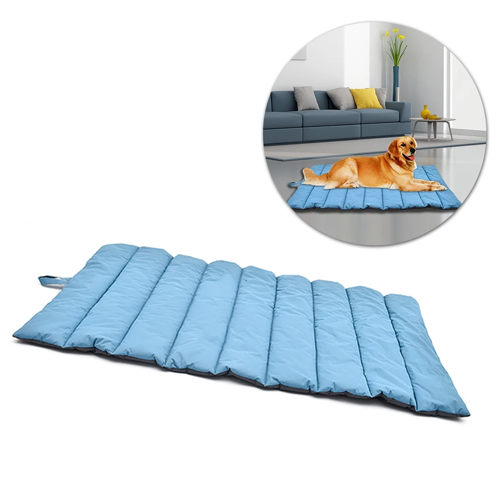 

Foldable Waterproof Dog Pad Blue Mat Easy Pet Blanket for Travel Outdoor Sofa Car Seat Crate Liners Picnic Beach Dog Bed