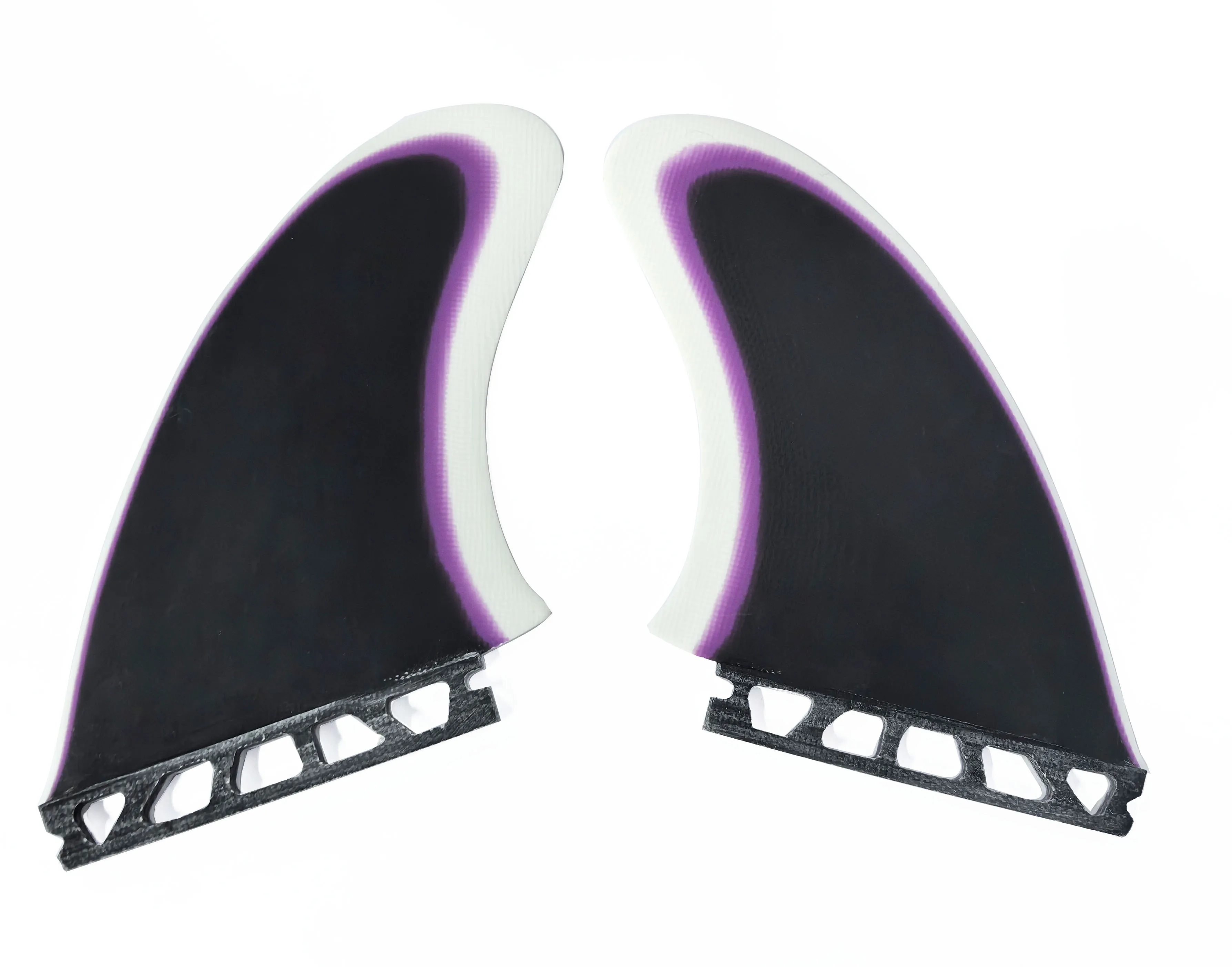 ใหม่ FUTURE MR TWIN FINS กระดานโต้คลื่นครีบเดี่ยวไฟเบอร์กลาสสีดําสีม่วง Spliced สีขาวออกแบบใหม่คุณภาพสูง Triple Surf Fins Sys