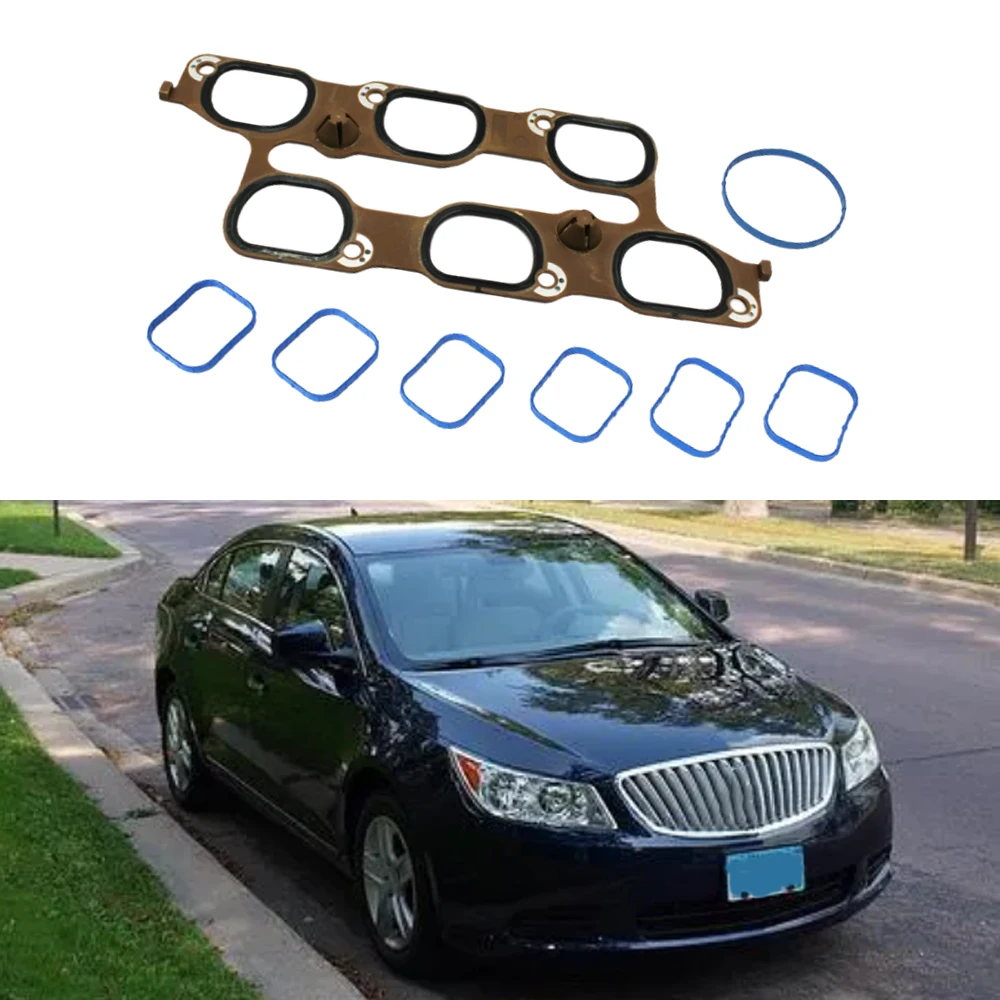 

​8Pcs Intake Manifold Gasket Cylinder Engine Intake Manifold Gasket Fit for Buick/Cadillac/Chevy/GMC 12691199 12673300 12673301