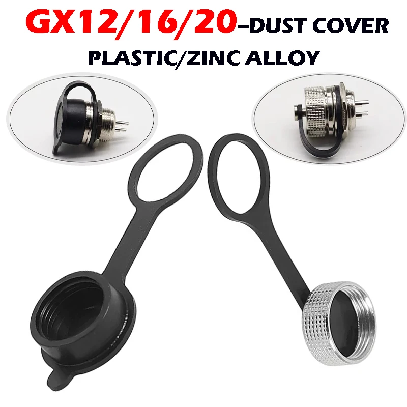 

10Pcs GX12 GX16 GX20 Aviation Connector Plug Cover Waterproof cover Dust Metal/Rubber Cap Circular Connector Protective Sleeve