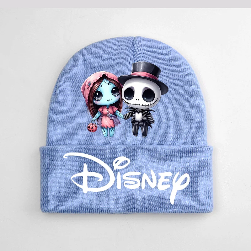 Disney\'s The Nightmare Before Christmas Jack Sally Winter Hats for Children\'s New Beanies Knitted Autumn Beanie Hats Casual Cap