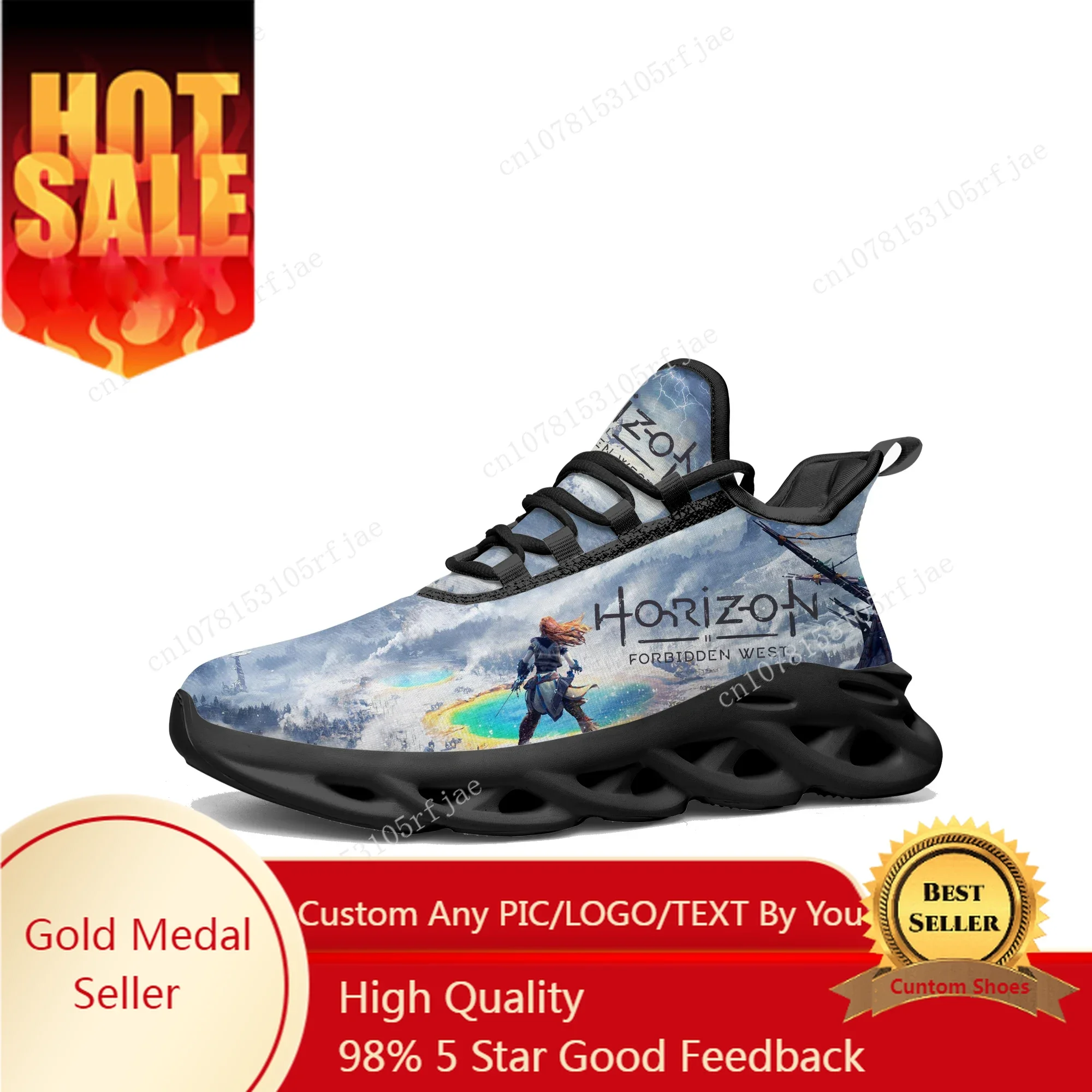 

Horizon Forbidden West Flats Sneakers Cartoon Game Men Women Teenager Sports Running Shoes Tailor Made Lace Up Shoe