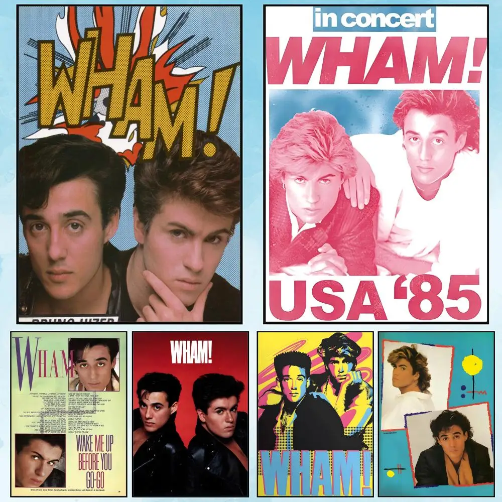 

MUSIC BAND W-WHAM Painting Calligraphy Canvas Poster: Crease Free Waterproof Durable All Space Wall Decor