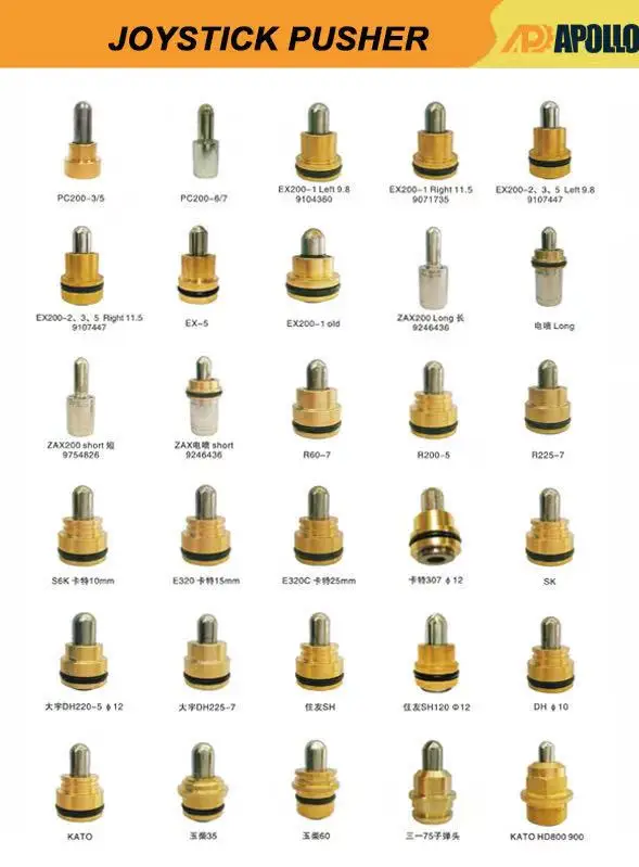 4PCSExcavator Joystick Pusher Manufacturer Directly PC200-3 PC200-5 for KOMATSU Bullet Head Hydraulic