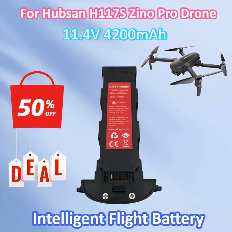 

New Battery 11.4V 4200mAh for Hubsan H117S Zino Pro GPS RC Quadcopter Spare Parts Battery for RC FPV Racing Camera Drones