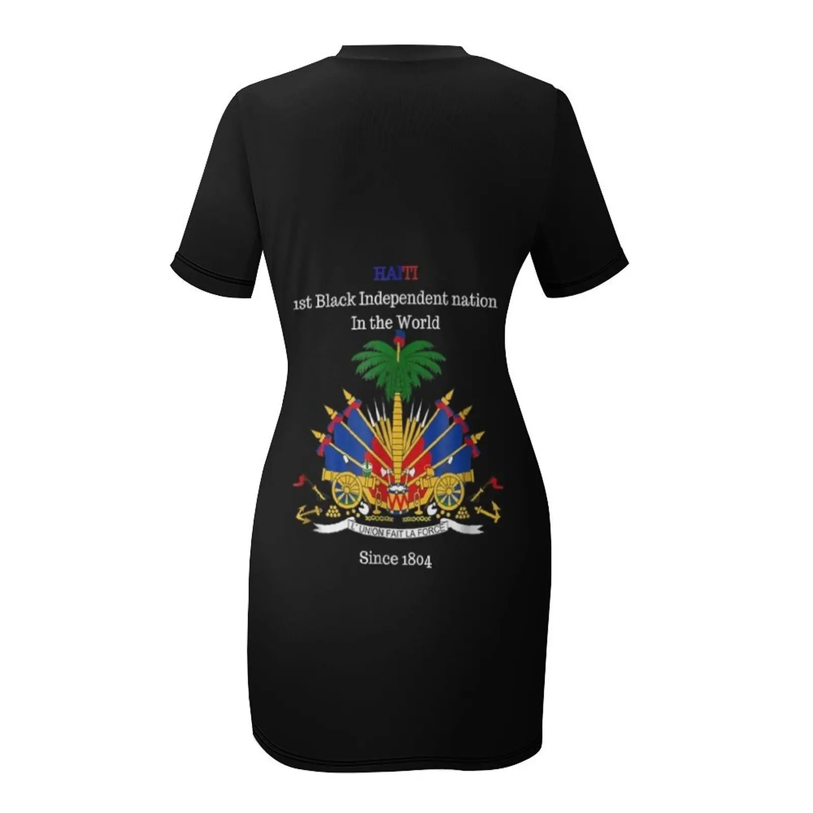 T-Shirt mit haitianischer Flagge, ideal für die Unabhängigkeitstag, kurzärmeliges Kleid, Damenkleid, Sommerkleid für Damen 2025,