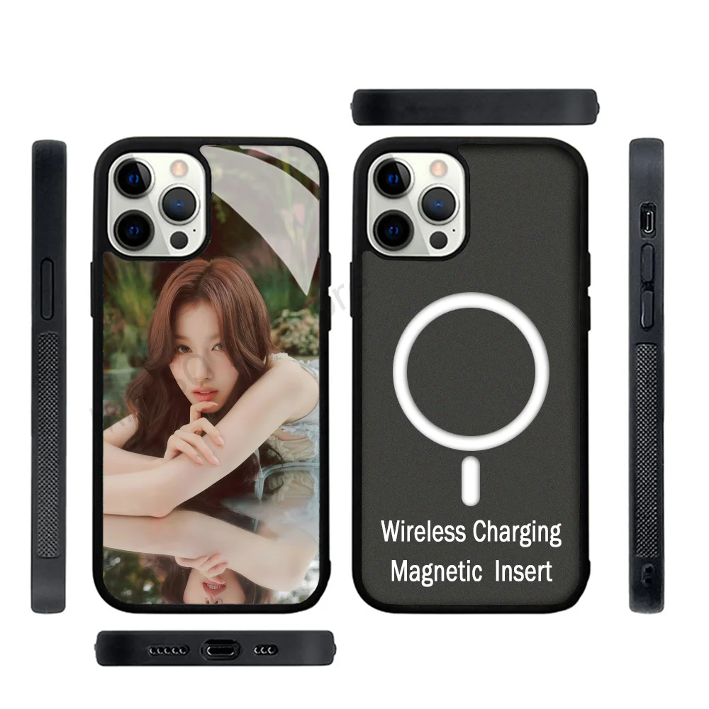 Kpop Girl Sana T-Twice Phone Case Strong Magnetic For IPhone 15 14 13 Pro Max 11 12 Mini For Magsafe