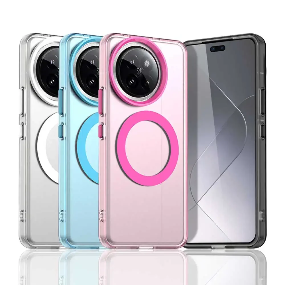 Für Magsafe Frosted Clear Handyhülle für Xiaomi Mi 14 14T CiVi 4 15 Pro Ultra 5G Slim Schutzhülle Candy Magnetic Cover