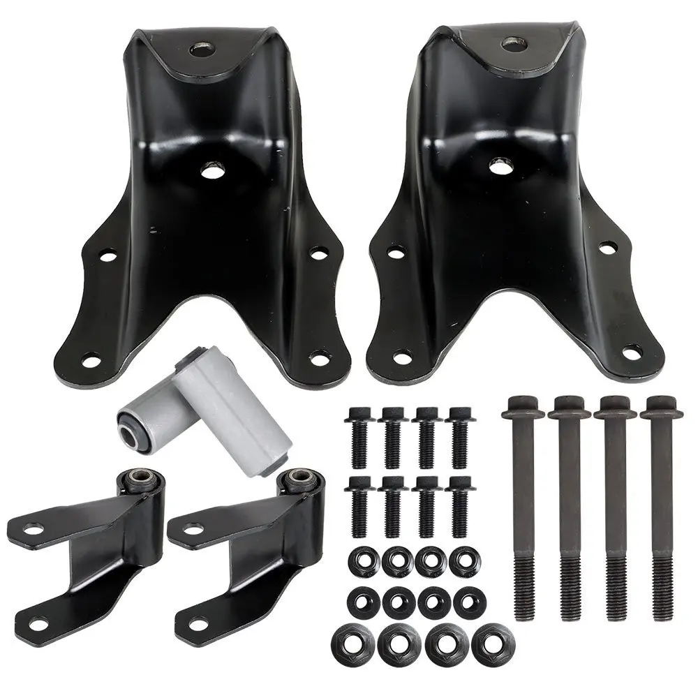 

2Pcs Rear Leaf Spring Rear Hanger Bracket and Shackle Kit For Ford F-150 Series