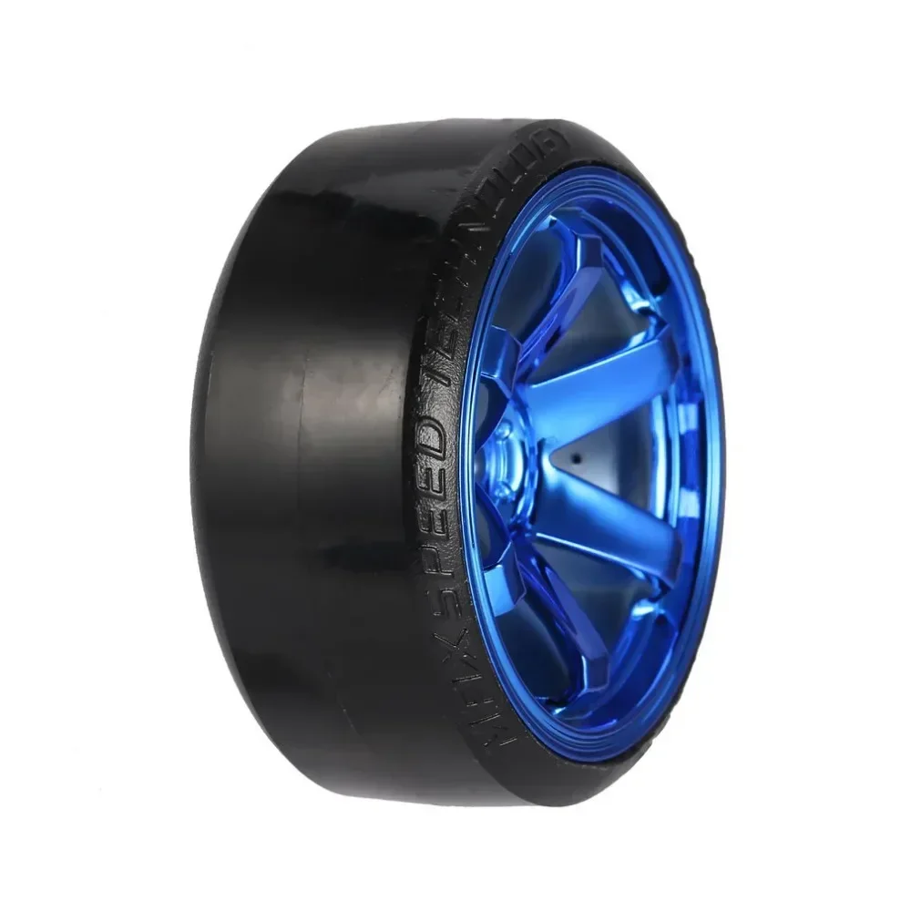 4PCS 60mm Tire Wheel Set Hard Plastic Hub Rim Tyre for 1/10 RC Drift Car Kyosho MST Yokomo 3Racing Tamiya DS5 Wltoys USUKANI
