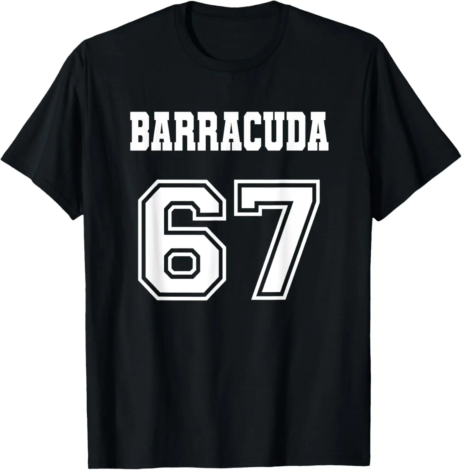 Jersey Style Barracuda 67 1967 Old School Muscle Car Fishing T-Shirt