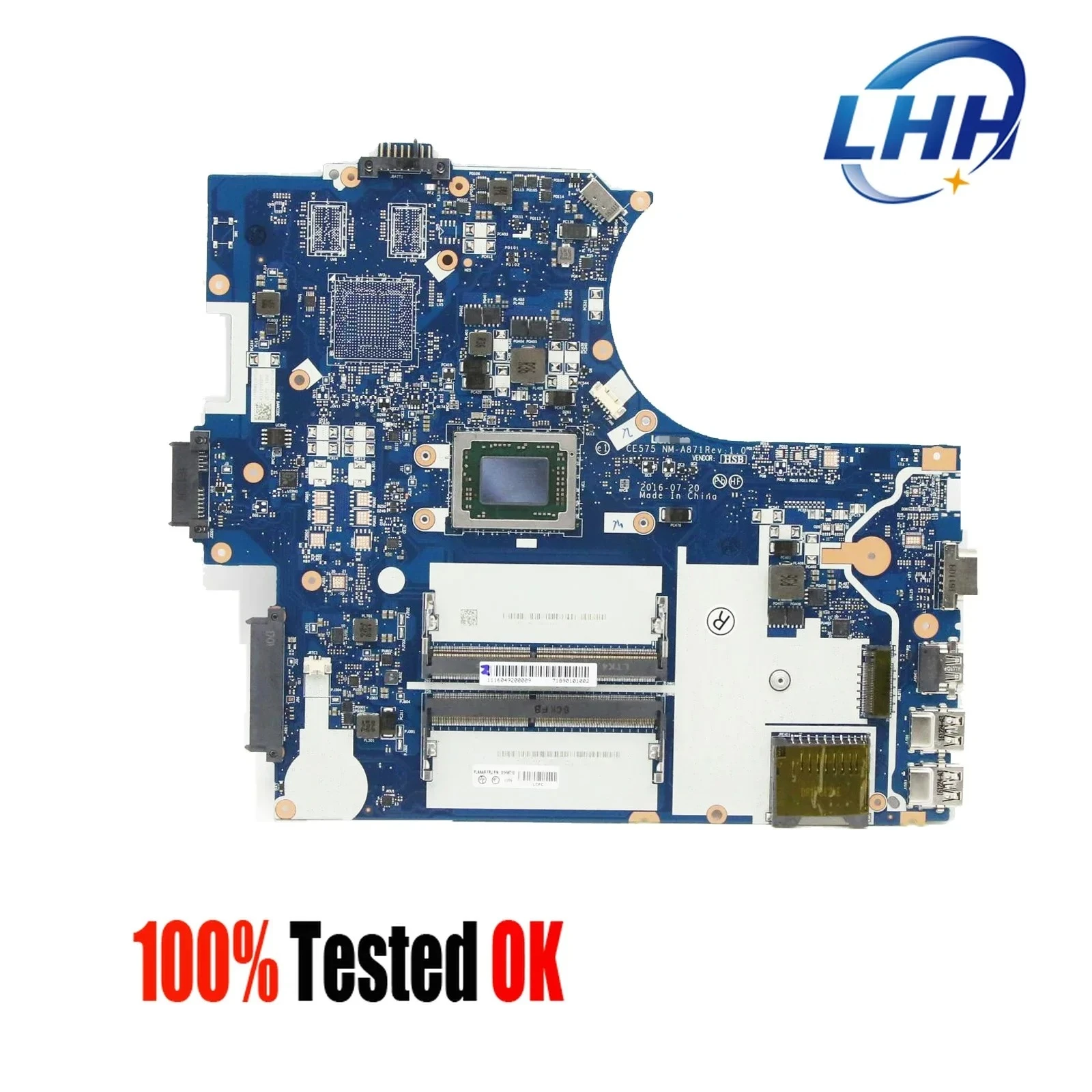 

NM-A871 Материнская плата для ноутбука Lenovo ThinkPad E575 Материнская плата с процессором A6-9500B FRU 01HW710