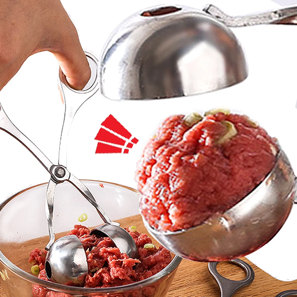 Meat Ball Maker Tool Stainless Steel Clip Meatball Making Mold Round Fish Rice Ball Shaper Non Stick Stuffed Home Kitchen Tools