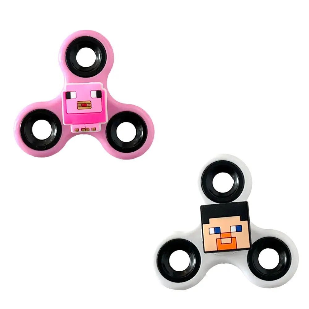 1 Peça de Figuras de Ação do Minecraft em Estilo Cartoon, Fidget Spinner, Modelo de PVC para Alívio de Estresse, Brinquedo para Crianças