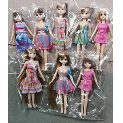 [with defect] 1 Pieces Random Type 27cm Doll with Clothes Suit Toys for Children Girls Dress Up Doll Accessories